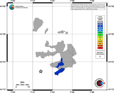 Mappa EMS - territori comuni