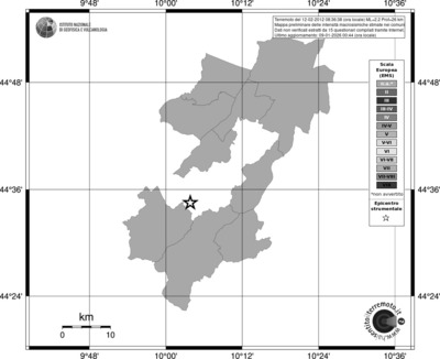 Mappa EMS - territori comuni