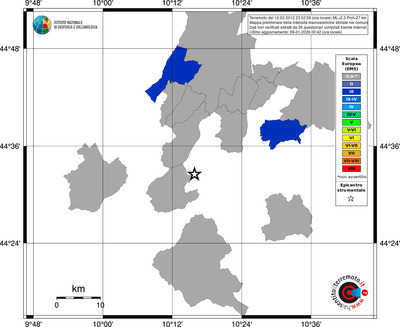 Mappa EMS - territori comuni