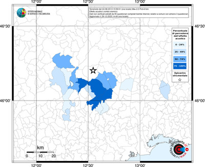 Mappa territorio comunale con almeno 3 questionari