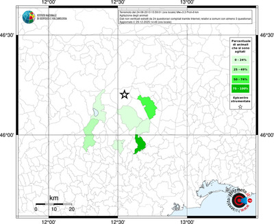 Mappa territorio comunale con almeno 3 questionari