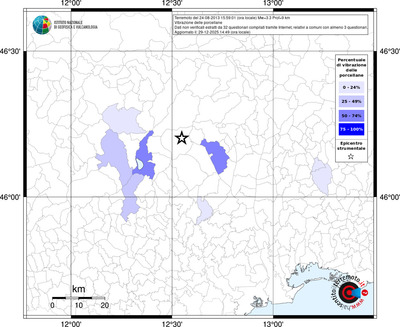 Mappa territorio comunale con almeno 3 questionari