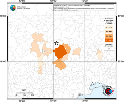 Mappa territorio comunale con almeno 3 questionari