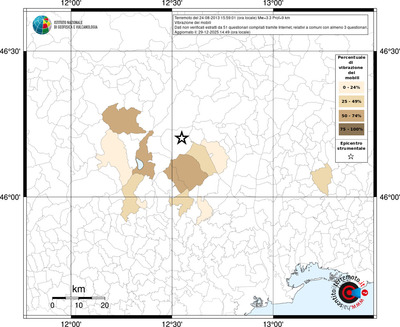 Mappa territorio comunale con almeno 3 questionari