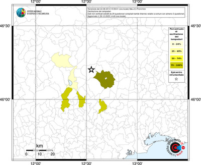 Mappa territorio comunale con almeno 3 questionari