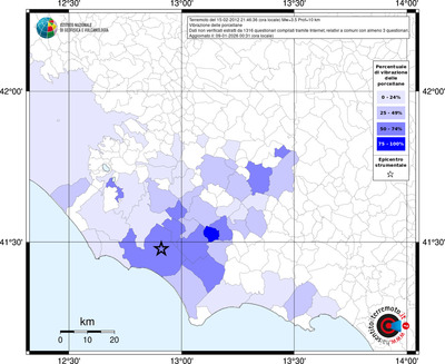 Mappa territorio comunale con almeno 3 questionari