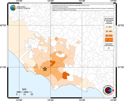 Mappa territorio comunale con almeno 3 questionari