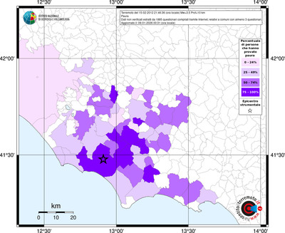 Mappa territorio comunale con almeno 3 questionari
