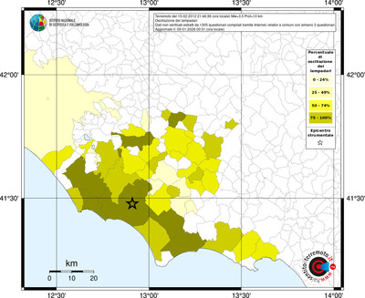 Mappa territorio comunale con almeno 3 questionari
