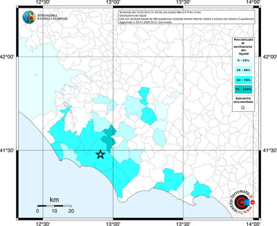 Mappa territorio comunale con almeno 3 questionari