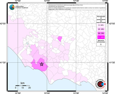 Mappa territorio comunale con almeno 3 questionari