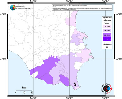 Mappa territorio comunale con almeno 3 questionari