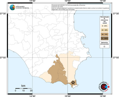 Mappa territorio comunale con almeno 3 questionari