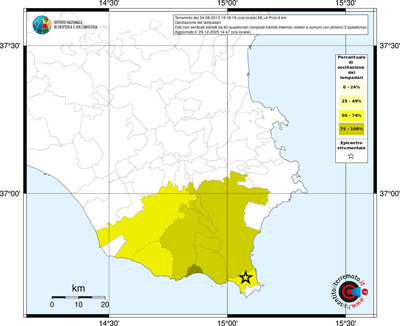 Mappa territorio comunale con almeno 3 questionari