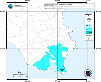Mappa territorio comunale con almeno 3 questionari