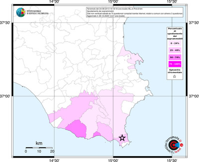 Mappa territorio comunale con almeno 3 questionari