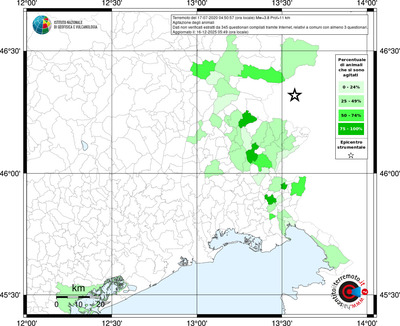 Mappa territorio comunale con almeno 3 questionari