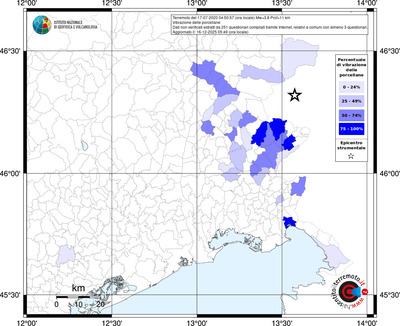 Mappa territorio comunale con almeno 3 questionari