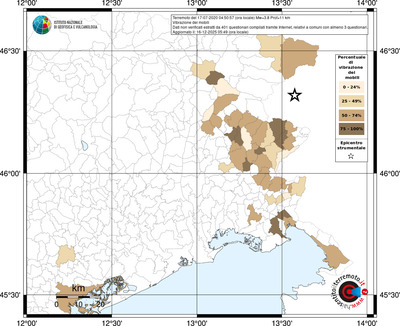 Mappa territorio comunale con almeno 3 questionari