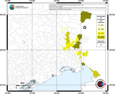 Mappa territorio comunale con almeno 3 questionari