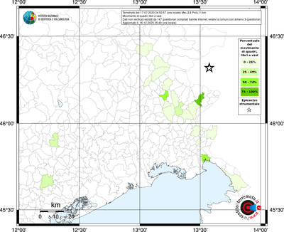 Mappa territorio comunale con almeno 3 questionari