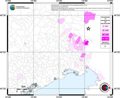 Mappa territorio comunale con almeno 3 questionari