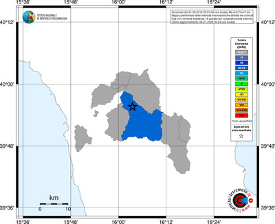 Mappa EMS - territori comuni