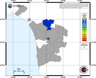Mappa EMS - territori comuni