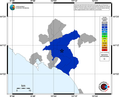 Mappa EMS - territori comuni