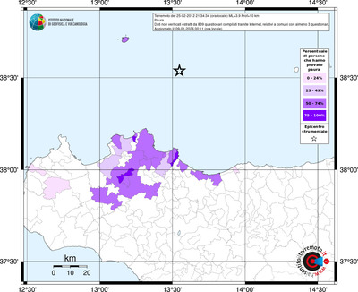 Mappa territorio comunale con almeno 3 questionari