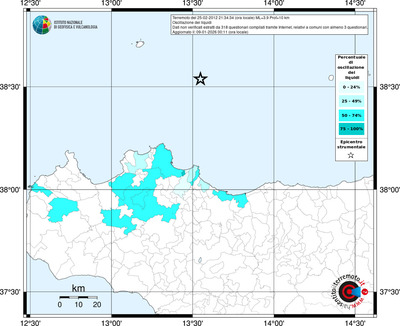 Mappa territorio comunale con almeno 3 questionari