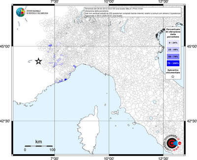 Mappa territorio comunale con almeno 3 questionari