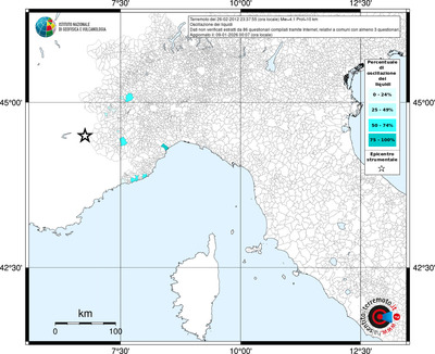 Mappa territorio comunale con almeno 3 questionari