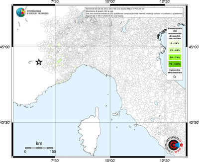 Mappa territorio comunale con almeno 3 questionari