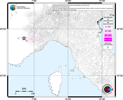 Mappa territorio comunale con almeno 3 questionari