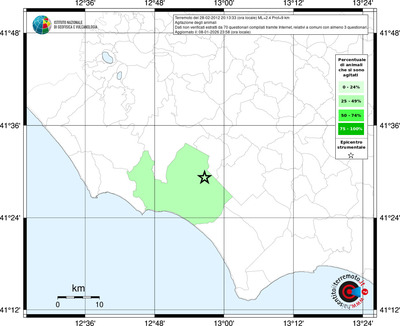 Mappa territorio comunale con almeno 3 questionari