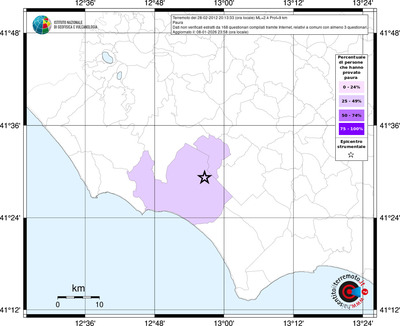 Mappa territorio comunale con almeno 3 questionari