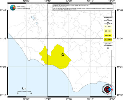 Mappa territorio comunale con almeno 3 questionari