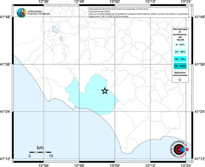 Mappa territorio comunale con almeno 3 questionari