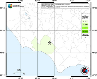 Mappa territorio comunale con almeno 3 questionari