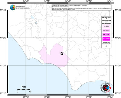 Mappa territorio comunale con almeno 3 questionari