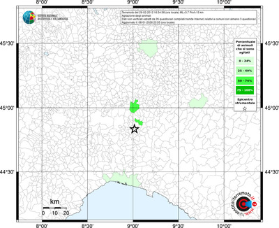 Mappa territorio comunale con almeno 3 questionari