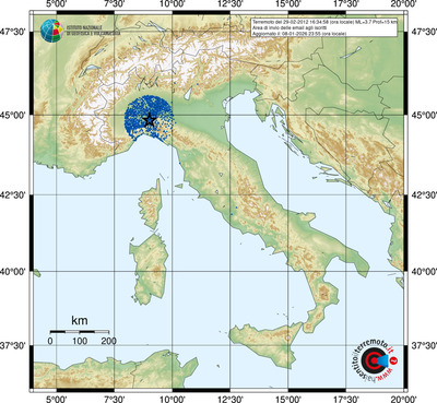 Area di invio delle email agli iscritti
