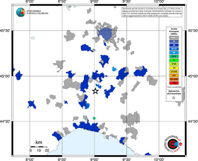 Mappa EMS - territori comuni