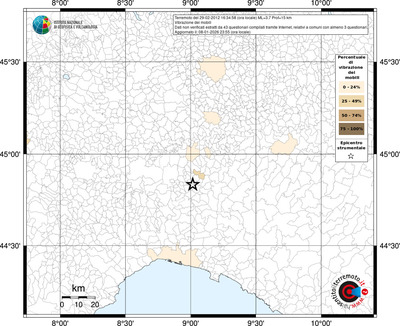 Mappa territorio comunale con almeno 3 questionari