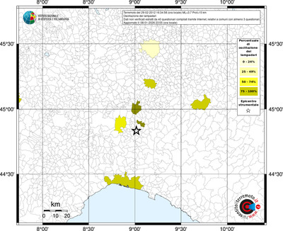 Mappa territorio comunale con almeno 3 questionari