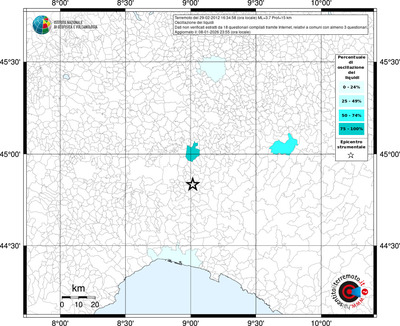 Mappa territorio comunale con almeno 3 questionari
