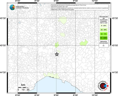 Mappa territorio comunale con almeno 3 questionari