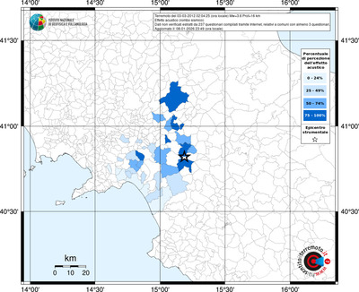 Mappa territorio comunale con almeno 3 questionari