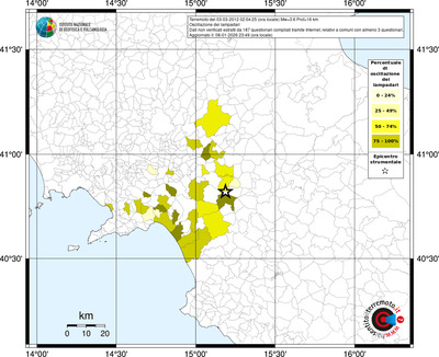 Mappa territorio comunale con almeno 3 questionari